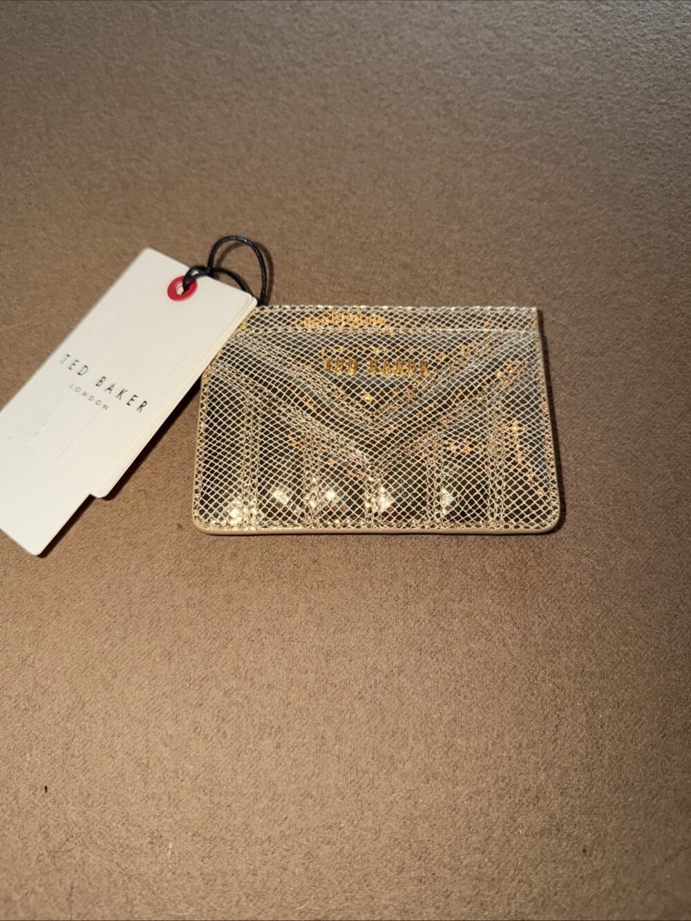 Ted Baker Ayasiny Embossed Metallic Leather Card Holder